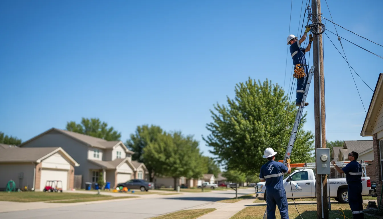 Residential electrician providing installation services in Lansing, MN